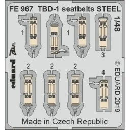 TBD-1 seatbelts STEEL f.Great WAll Hobby - Eduard Accessories FE967