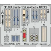 Hunter F.6 seatbelts STEEL for Airfix, 1/48 - Eduard Accessories FE970 Hunter F.6 seatbelts STEEL for Airfix, 1/48 - Eduard Accessories FE970
