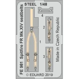 Spitfire FR Mk.XIV seatbeltsSTEEL f.Airf, 1/48 - Eduard Accessories...