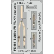 Spitfire FR Mk.XIV seatbeltsSTEEL f.Airf, 1/48 - Eduard Accessories...