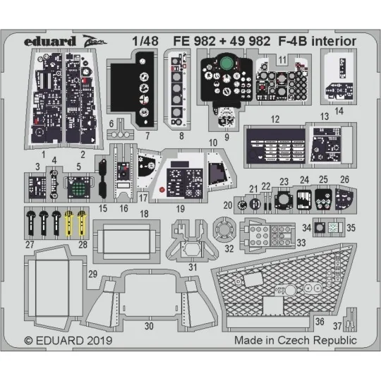 F-4B interior for Academy - Eduard Accessories FE982