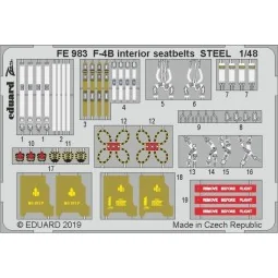 F-4B interior seatbelts STEEL f.Academy, 1/48 - Eduard Accessories ...