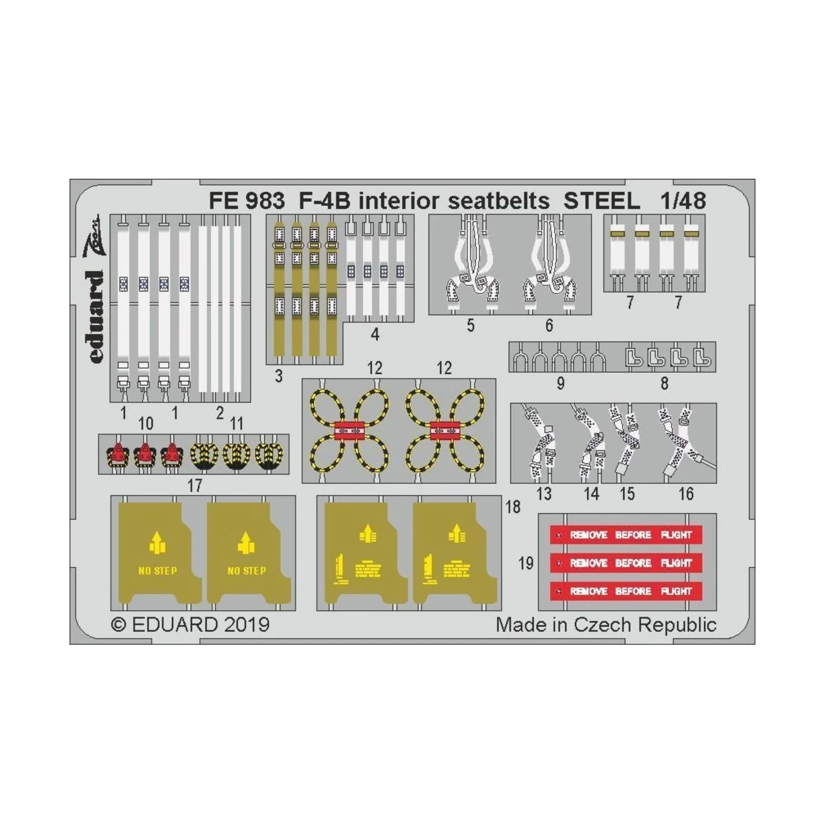 F-4B interior seatbelts STEEL f.Academy, 1/48 - Eduard Accessories ...