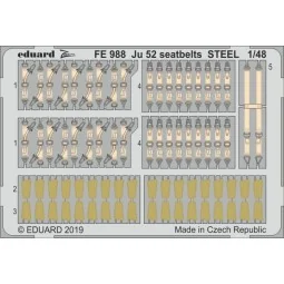 Ju 52 seatbelts STEEL for Revell, 1/48 - Eduard Accessories FE988