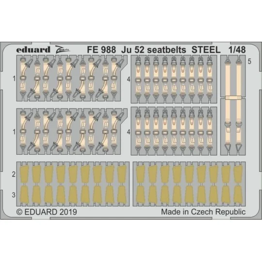 Ju 52 seatbelts STEEL for Revell - Eduard Accessories FE988