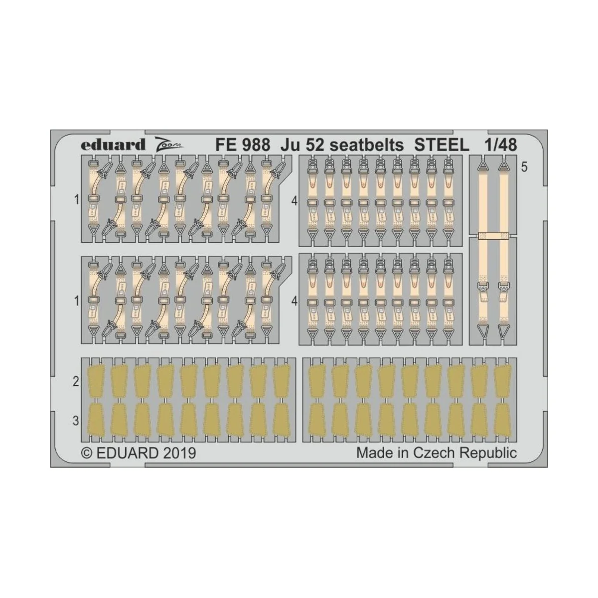 Ju 52 seatbelts STEEL for Revell - Eduard Accessories FE988