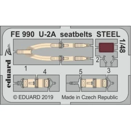 U-2A seatbelts STEEL for AFV Club, 1/48 - Eduard Accessories FE990