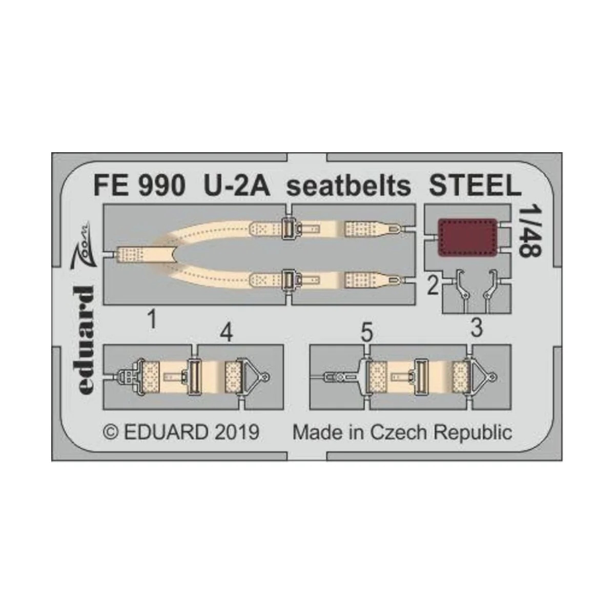 U-2A seatbelts STEEL for AFV Club, 1/48 - Eduard Accessories FE990
