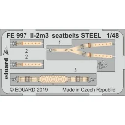 II-2m3 seatbelts STEEL for Tamiya - Eduard Accessories FE997