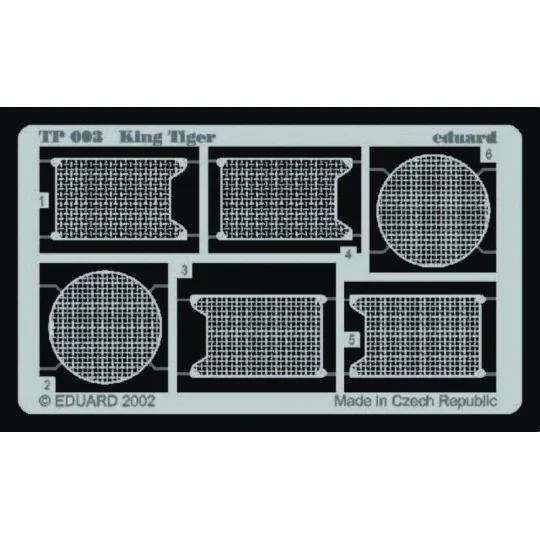 Fotoätzsatz für King Tiger von Tamiya, 1/35 - Eduard Accessories TP003 Fotoätzsatz für King Tiger von Tamiya, 1/35 - Eduard Accessories TP003