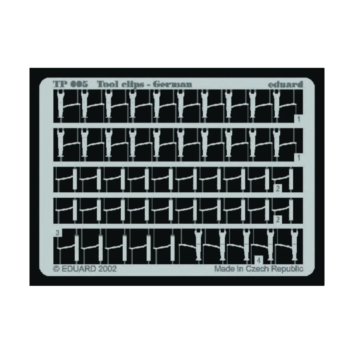 Tool clips-German, 1/35 - Eduard Accessories TP005