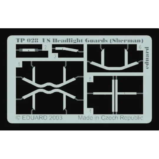 US Headlight Guards (Sherman), 1/35 - Eduard Accessories TP028 US Headlight Guards (Sherman), 1/35 - Eduard Accessories TP028