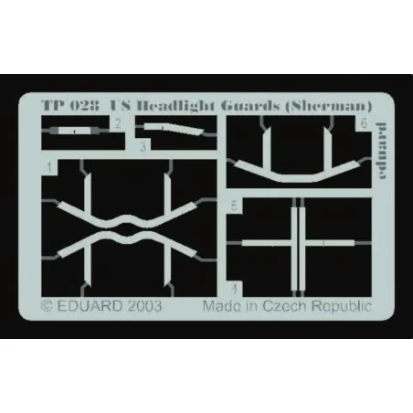 US Headlight Guards (Sherman), 1/35 - Eduard Accessories TP028