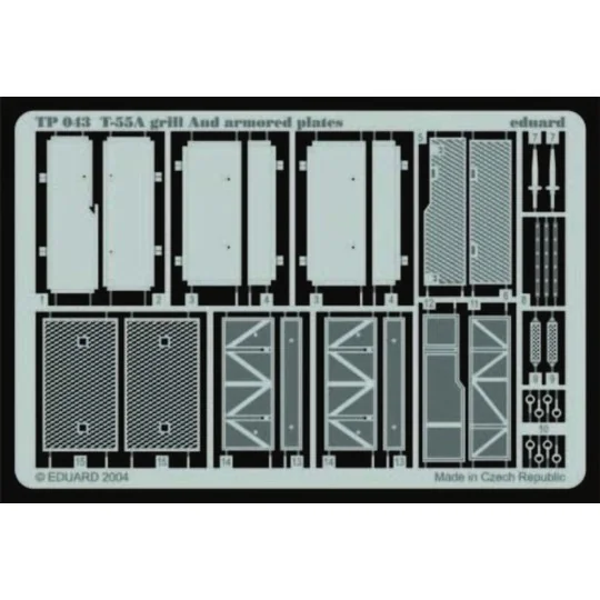 T-55A Grill and armored Plates, 1/35 - Eduard Accessories TP043 T-55A Grill and armored Plates, 1/35 - Eduard Accessories TP043