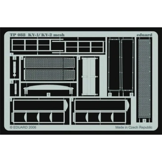 KV-1/KV-2 mesh early für Trumpeter Bausatz, 1/35 - Eduard Accessori... KV-1/KV-2 mesh early für Trumpeter Bausatz, 1/35 - Eduard Accessori...