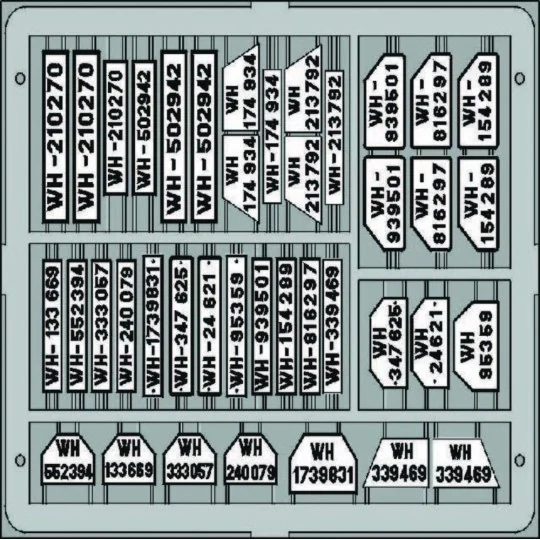 Kennzeichenschilder, deutsch, 1/35 - Eduard Accessories TP503 Kennzeichenschilder, deutsch, 1/35 - Eduard Accessories TP503