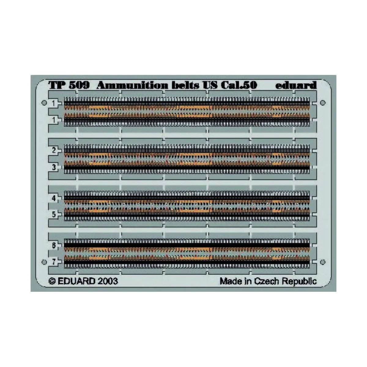 Ammunition belts US Cal.50, Coloriert., 1/35 - Eduard Accessories T... Ammunition belts US Cal.50, Coloriert., 1/35 - Eduard Accessories T...