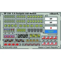US insignia and medals WWII - Eduard Accessories TP518
