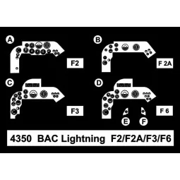 BAC Lightning F2/F2A/F3/F6-Cockpit Set, 1/48 - CMK 129-4350