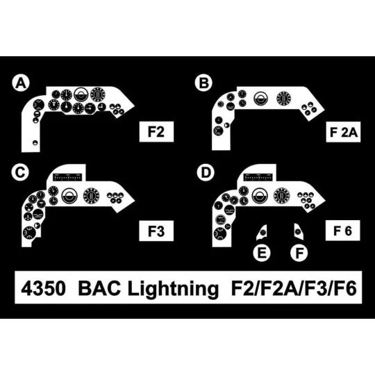BAC Lightning F2/F2A/F3/F6-Cockpit Set - CMK 129-4350
