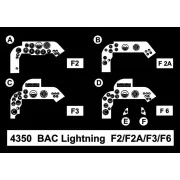 BAC Lightning F2/F2A/F3/F6-Cockpit Set, 1/48 - CMK 129-4350 BAC Lightning F2/F2A/F3/F6-Cockpit Set, 1/48 - CMK 129-4350