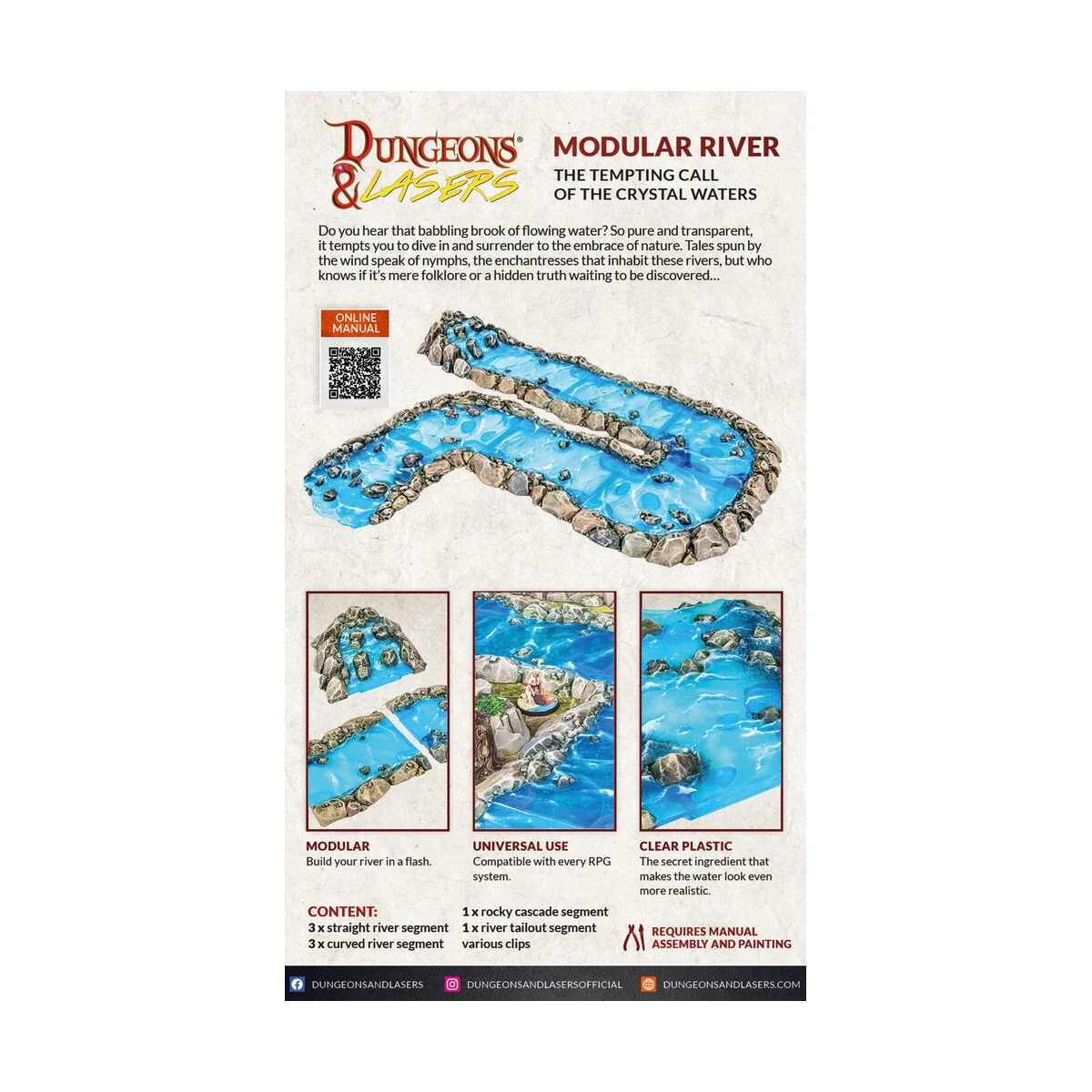 Dungeons & Lasers Expansion Set: MODULAR RIVER - Archon Studio DNL0058