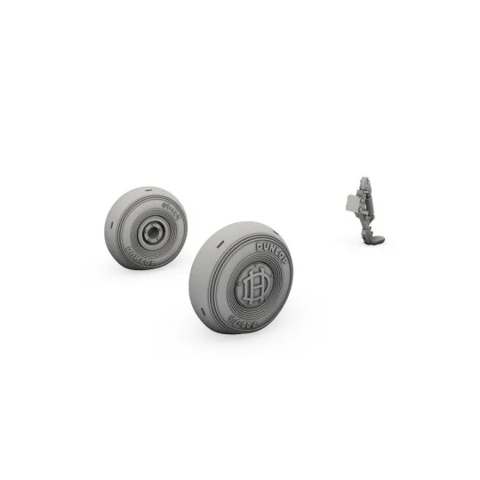 DH.82 Tiger Moth Mainwheels and Tailskid, 1/48 - CMK 129-4411