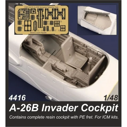 A-26B Invader Cockpit, 1/48 - CMK 129-4416 A-26B Invader Cockpit, 1/48 - CMK 129-4416