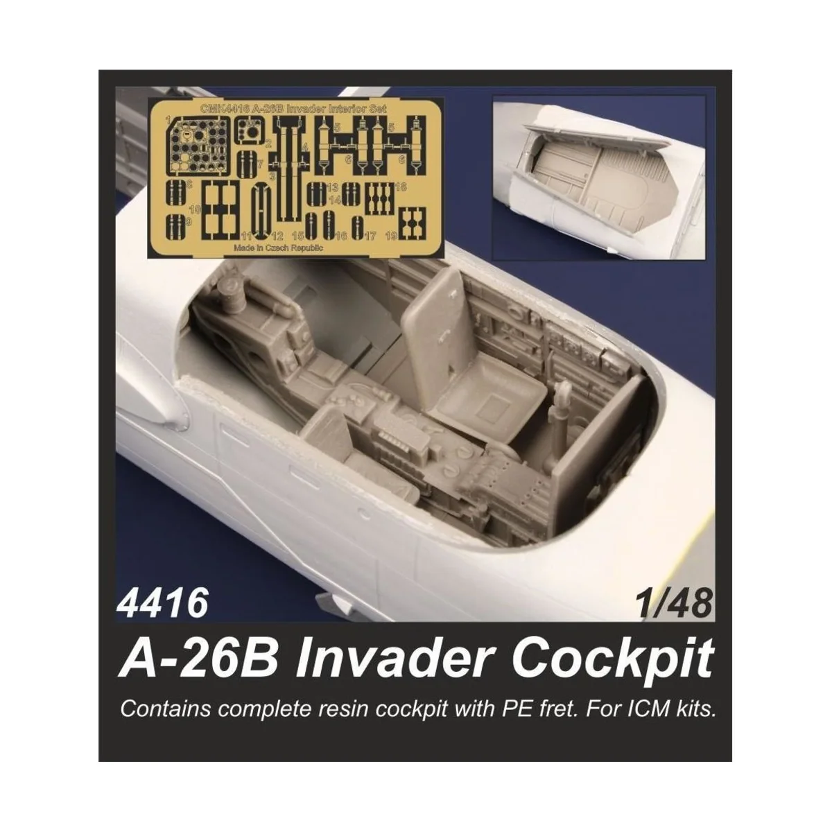 A-26B Invader Cockpit, 1/48 - CMK 129-4416 A-26B Invader Cockpit, 1/48 - CMK 129-4416