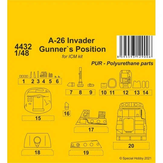 A-26 Invader Gunner's Position, 1/48 - CMK 129-4432