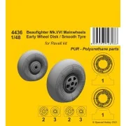 Beufighter Mk.I/VI Mainwheels - Early Wheel Hub / Smooth Tyre, 1/48... Beufighter Mk.I/VI Mainwheels - Early Wheel Hub / Smooth Tyre, 1/48...