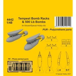 Tempest Bomb Racks & 500 Lb Bombs - CMK 129-4442