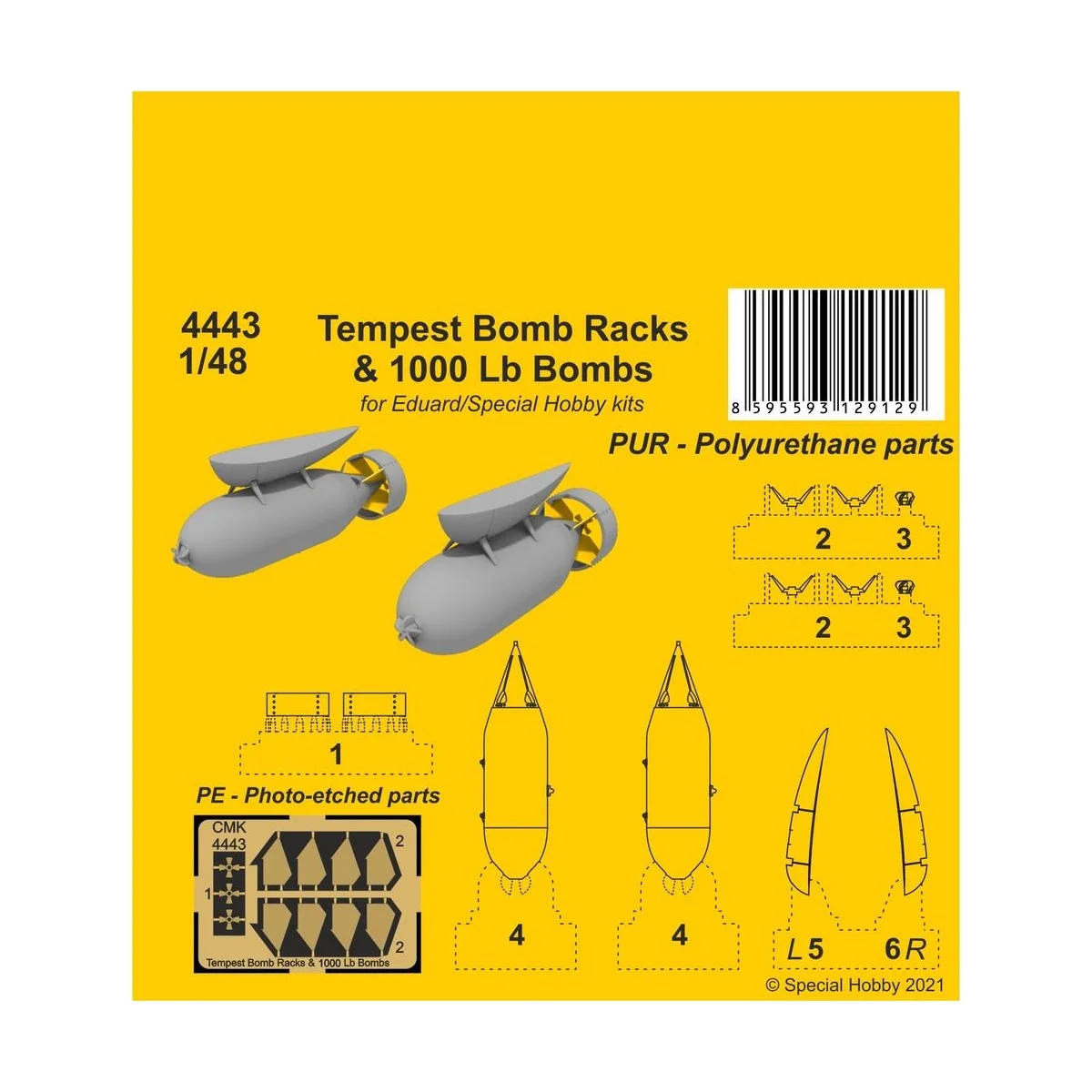 Tempest Bomb Racks & 1000 Lb Bombs - CMK 129-4443