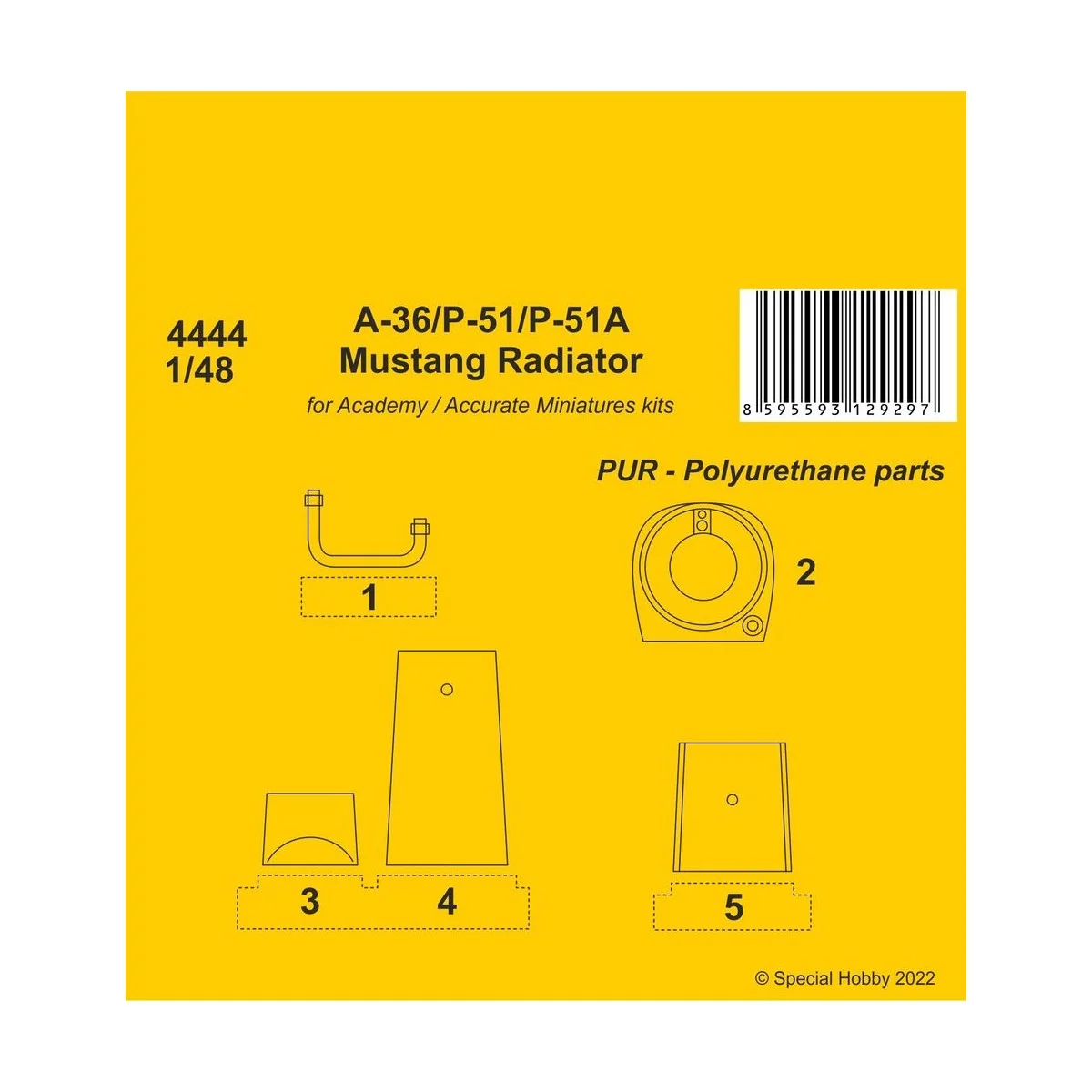 A-36 Apache / P-51 / P-51A Mustang Radiator - CMK 129-4444