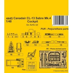 Canadair CL-13 Sabre Mk.4 Cockpit, 1/48 - CMK 129-4445