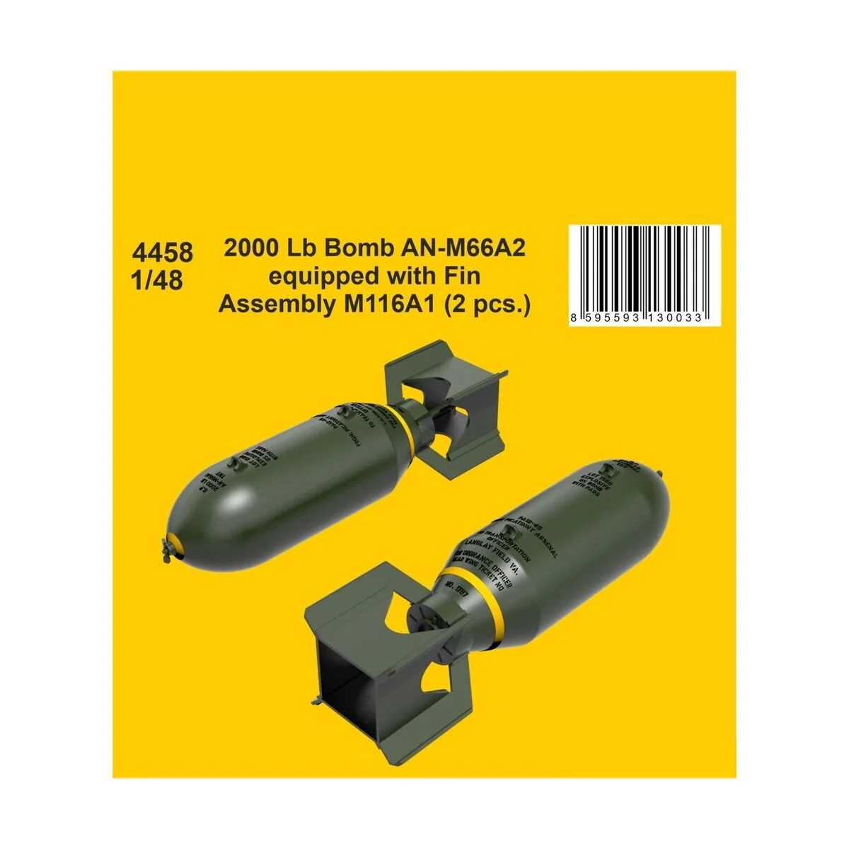 2000 Lb Bomb AN-M66A2 equipped with Fin Assembly M116A1 (2 pcs.) - ...