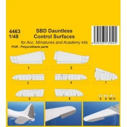 SBD Dauntless Control Surfaces / for Acc. Miniartures and Academy k...