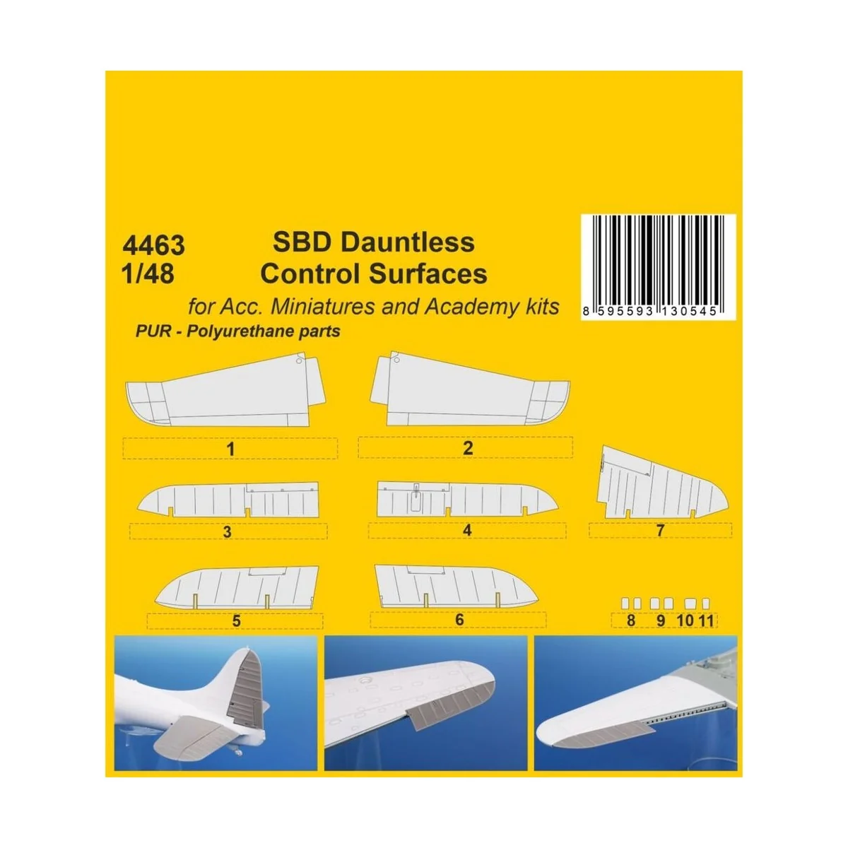 SBD Dauntless Control Surfaces / for Acc. Miniartures and Academy k... SBD Dauntless Control Surfaces / for Acc. Miniartures and Academy k...