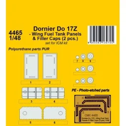 Dornier Do 17Z - Wing Fuel Tank Panels & Filler Caps (2 pcs.), 1/48...