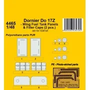 Dornier Do 17Z - Wing Fuel Tank Panels & Filler Caps (2 pcs.), 1/48...