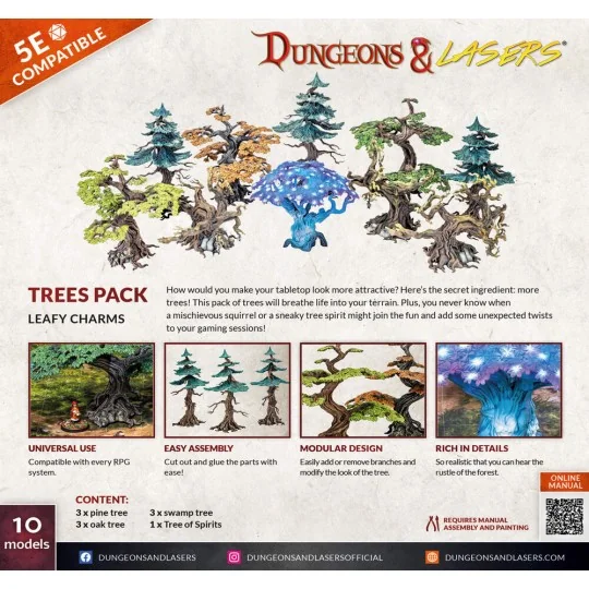 Dungeons & Lasers Expansion Set: TREES PACK - Archon Studio DNL0059 Dungeons & Lasers Expansion Set: TREES PACK - Archon Studio DNL0059