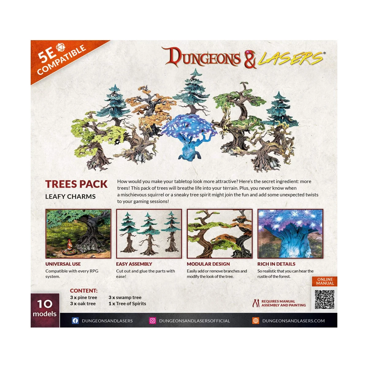 Dungeons & Lasers Expansion Set: TREES PACK - Archon Studio DNL0059 Dungeons & Lasers Expansion Set: TREES PACK - Archon Studio DNL0059