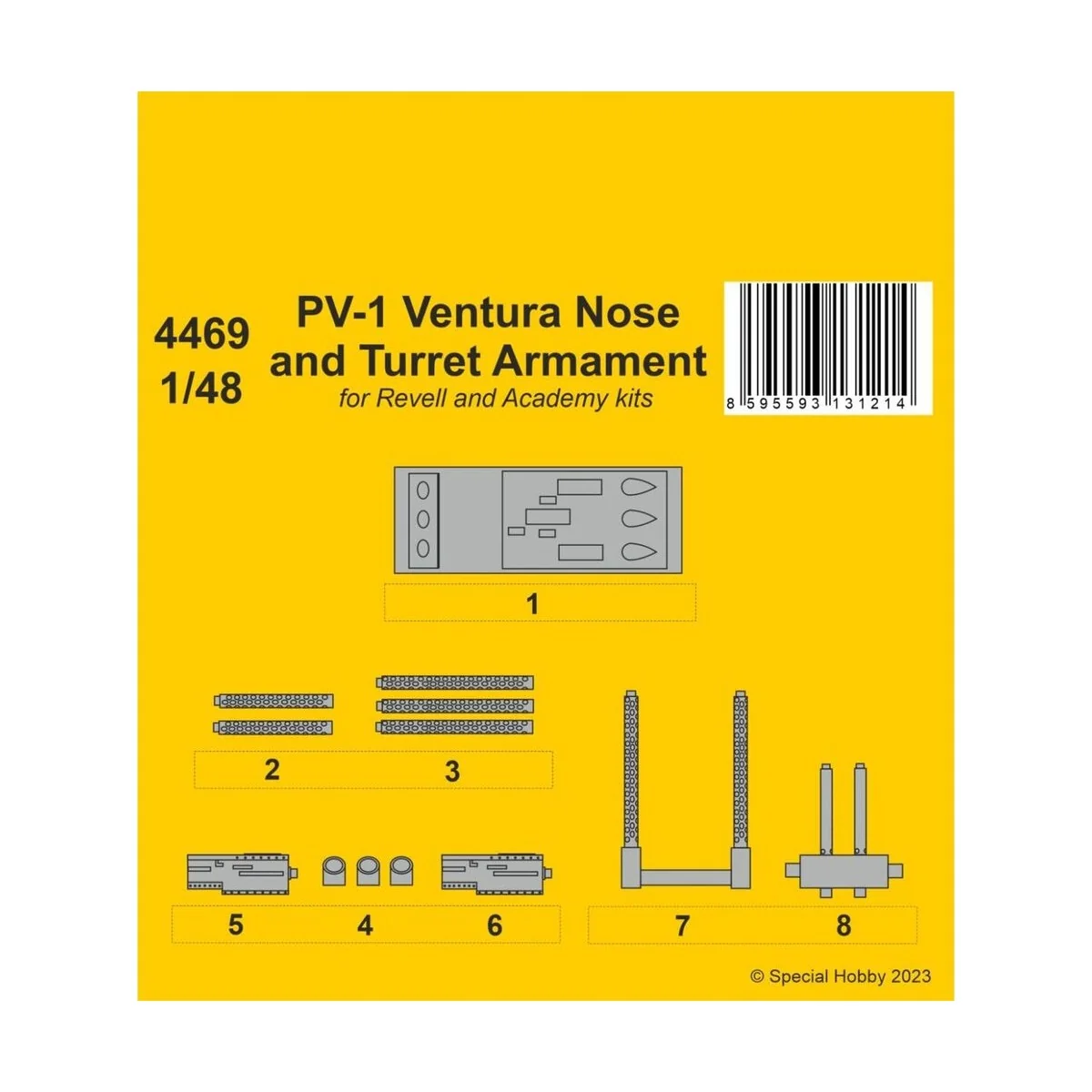 PV-1 Ventura Nose and Turret Armament, 1/48 - CMK 129-4469 PV-1 Ventura Nose and Turret Armament, 1/48 - CMK 129-4469