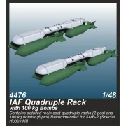IAF Quadruple Rack with 100 kg Bombs (2 pcs.) / for SMB-2, Sa´ar an...