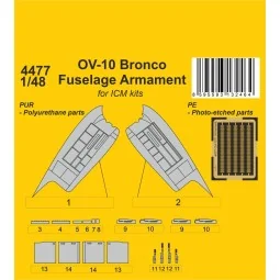 OV-10 Bronco Fuselage Armament for ICM kit, 1/48 - CMK 129-4477