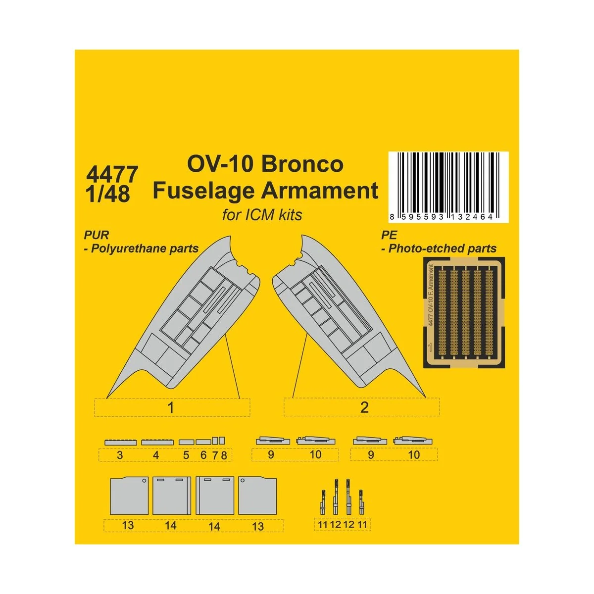 OV-10 Bronco Fuselage Armament for ICM kit - CMK 129-4477