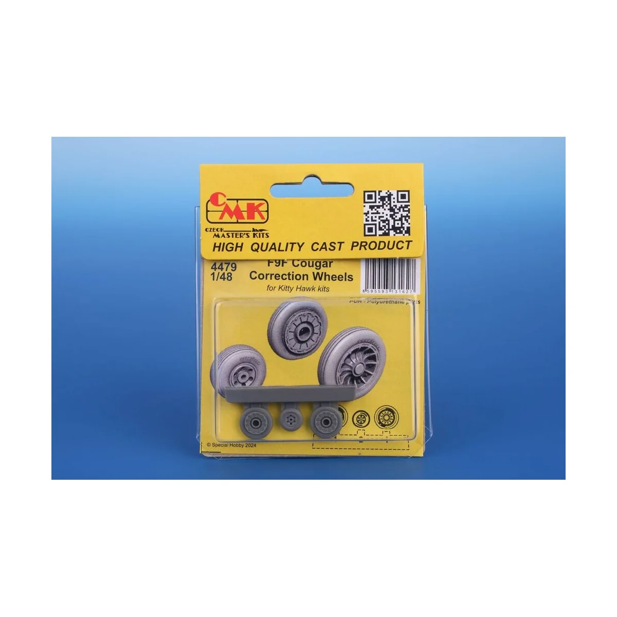 F9F Cougar Correction Wheels / for Kitty Hawk kits, 1/48 - CMK 129-...