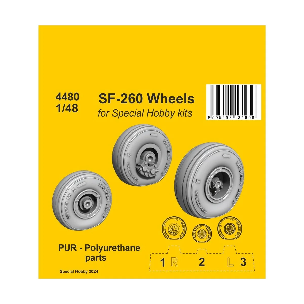 SF-260 Wheels / for SH kits - CMK 129-4480
