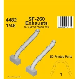 SF-260 Exhausts / for SH kits, 1/48 - CMK 129-4482