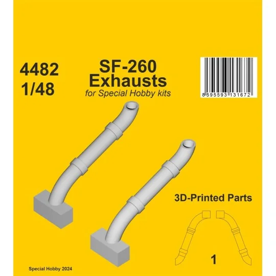 SF-260 Exhausts / for SH kits, 1/48 - CMK 129-4482